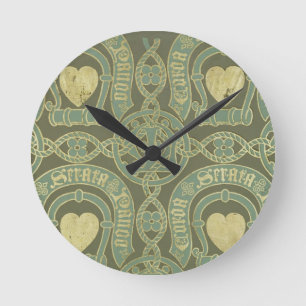 Horloge Ronde Conception ecclésiastique de papier peint de moti