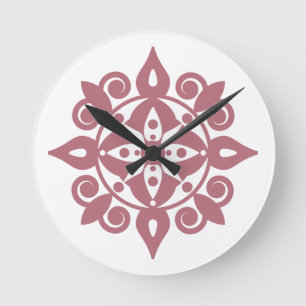 Horloge Ronde Conception Mandala fraîche