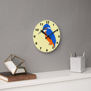 Horloge Ronde Conception Martin-pêcheur