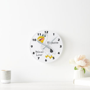 Horloge Ronde Conception pélicane personnalisée