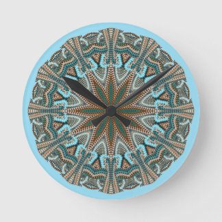 Horloge Ronde Conception turquoise de Faux-knit