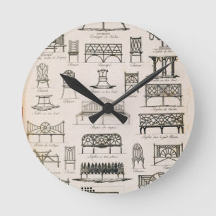 Horloge Ronde Conceptions pour des sièges de jardin, 'd'un