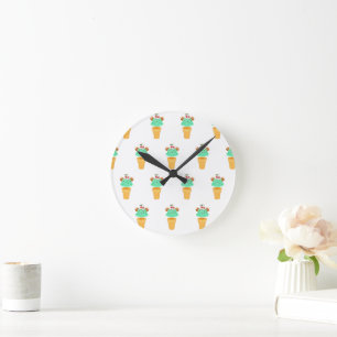 Horloge Ronde cône de crème glacée