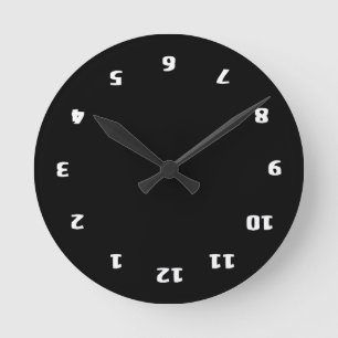 Horloge Ronde Confusion Vers Le Bas