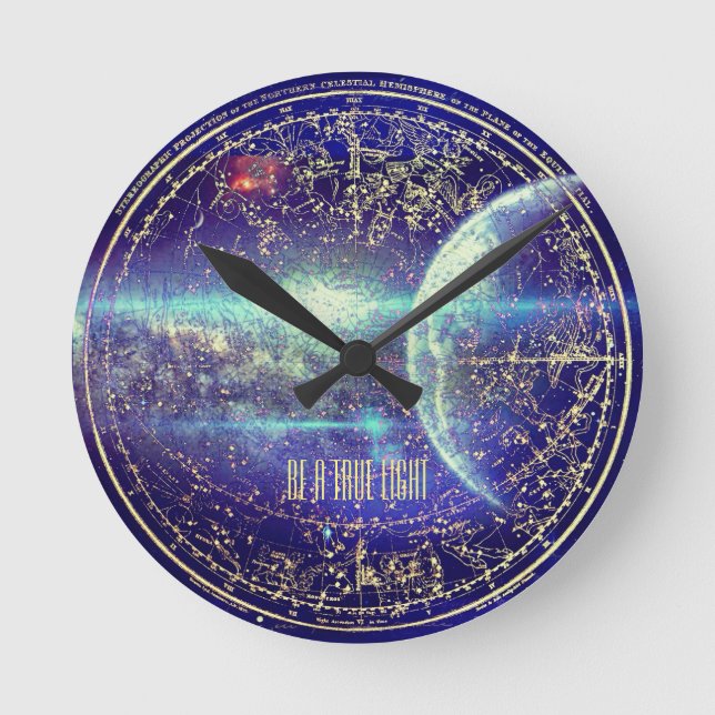 Horloge Ronde Constellation bleue (Recto)