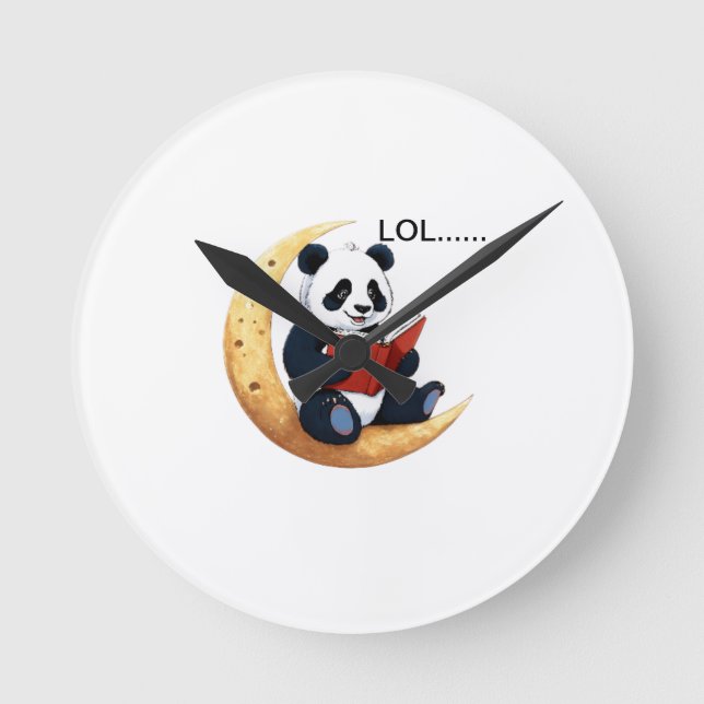 Horloge Ronde Contes sur la Lune avec Panda (Recto)