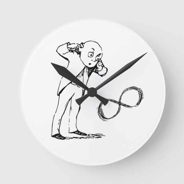 Horloge Ronde Cool Infinity Symbole de Philosophical Clock (Recto)