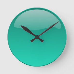Horloge Ronde Cool Moderne Élégant Seagreen Ombre Motif