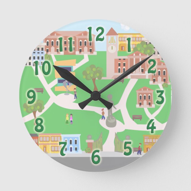 Horloge Ronde Cool sur campus (Recto)