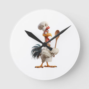 Horloge Ronde Coq
