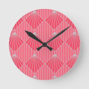 Horloge Ronde Coques de palourdes Art Déco