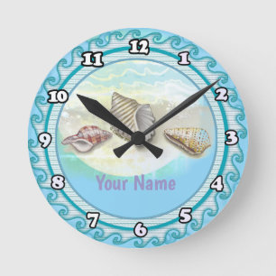Horloge Ronde Coquillages