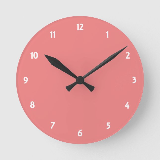 Horloge Ronde Corail clair (Recto)