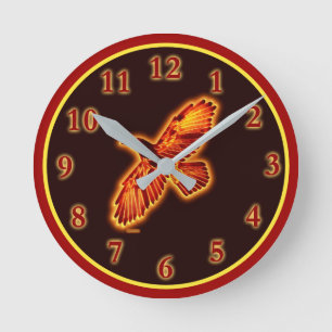 Horloge Ronde Corbeau