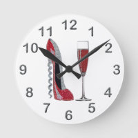 Corkscrew Red Stiletto and Red Wine Art