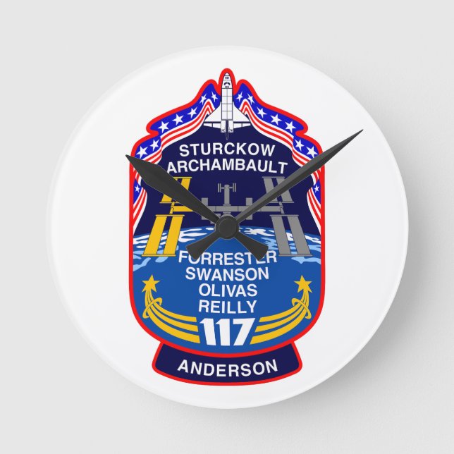 Horloge Ronde Correctif de mission STS-117 (Recto)
