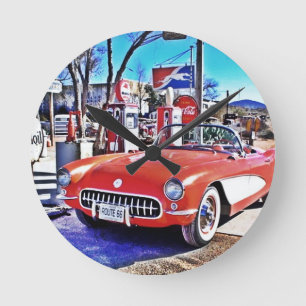 Horloge Ronde Corvette 66