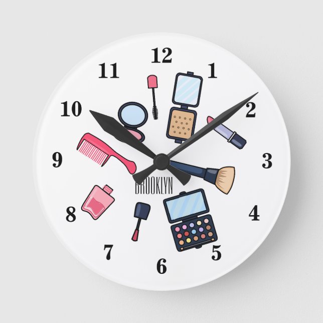 Horloge Ronde Cosmétique / maquillage illustration (Recto)