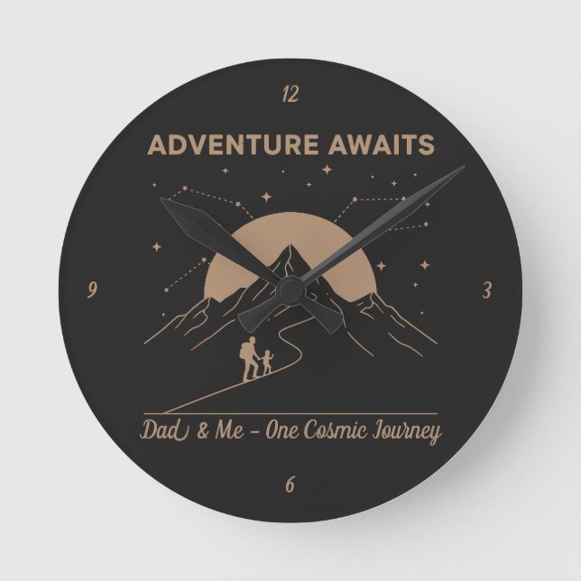 Horloge Ronde Cosmic Dad & Me Adventure (Recto)