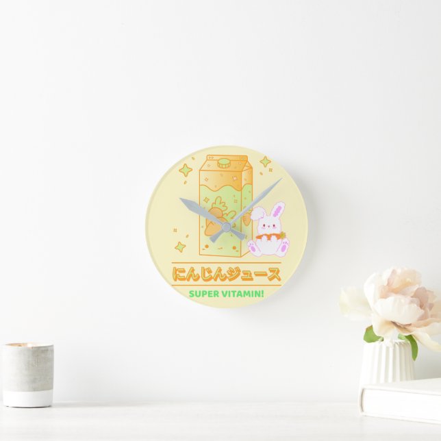 HORLOGE RONDE COSY BUNNY AVEC JUS DE CARROT (Maison)