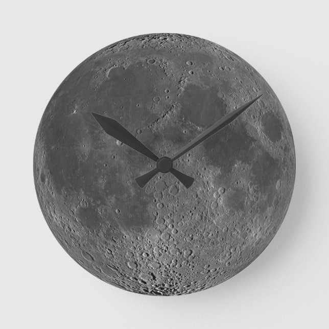 Horloge Ronde Côté en noir de l'horloge de lune (Recto)