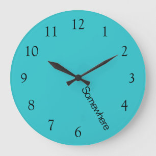 Horloge Ronde Côte Turquoise 5 O'Horloge Quelque Part Grande Hor
