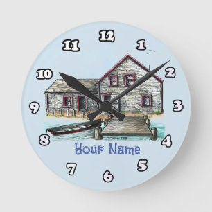 Horloge Ronde Cottage au bord de la mer