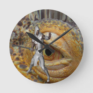 Horloge Ronde Couche de dragon