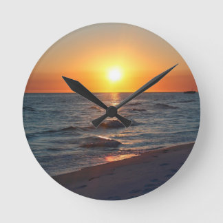 Horloge Ronde Coucher de soleil de la côte du golfe de Floride