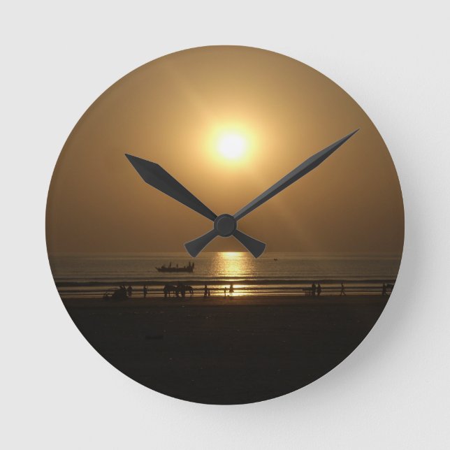 Horloge Ronde Coucher du soleil en été (Recto)