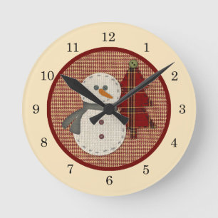 Horloge Ronde Coudre le mur de Noël