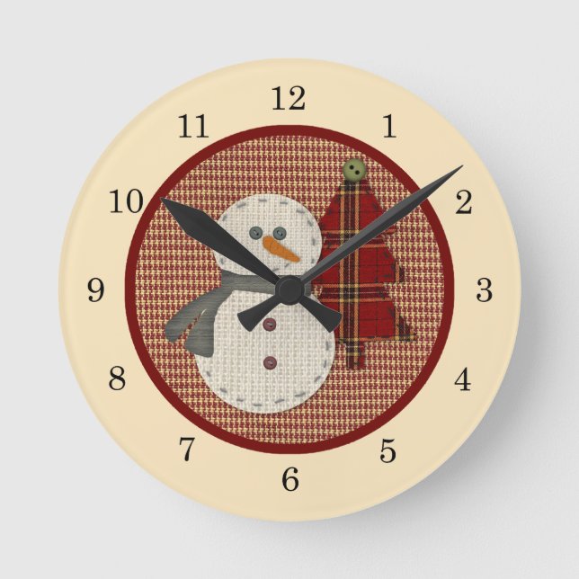 Horloge Ronde Coudre le mur de Noël (Recto)