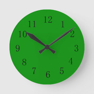 Horloge Ronde Couleur verte de la muraille islamique