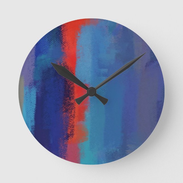 Horloge Ronde Couleurs Abstraites (Recto)