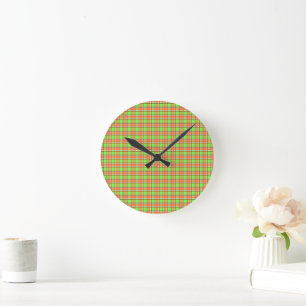 Horloge Ronde Couleurs de carottes de Pâques Motif