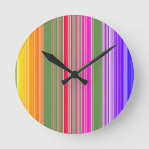 Horloge Ronde Couleurs Lumineuses Fou Grandes Couleurs Colorées