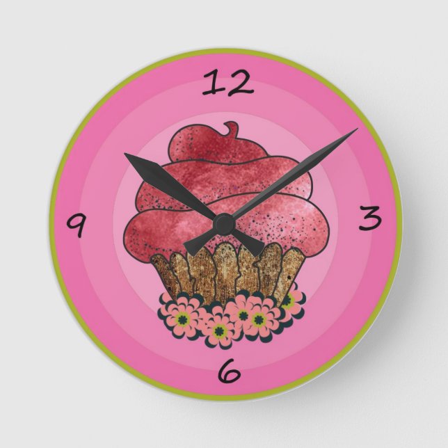 Horloge Ronde Coupe cake clock (Recto)