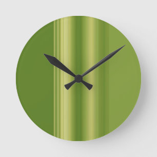 Horloge Ronde Coupe de mur vert d'olive rétro