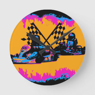 Horloge Ronde Course à la fin - Go Kart Racers
