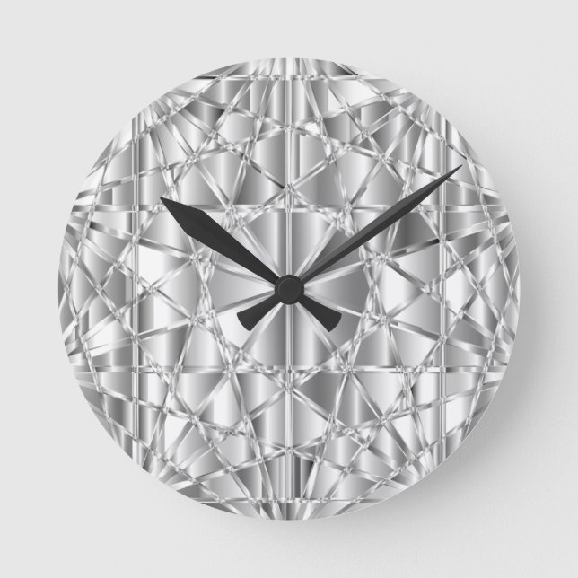 Horloge Ronde Coussin Argent Diamond (Recto)