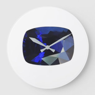 Horloge Ronde Coussin en forme Sapphire Gemstone Blue Grande hor