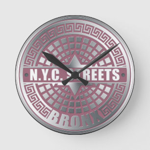 Horloge Ronde Couvertures de trou d'homme Bronx