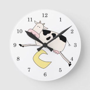 Horloge Ronde Cow Jumps Over Moon