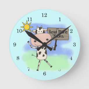 Horloge Ronde Cow Read More Books