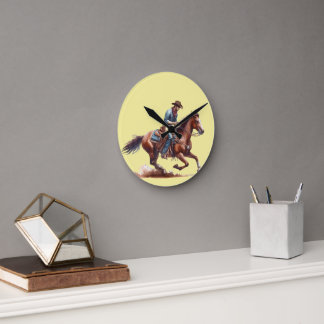 Horloge Ronde Cowboy du désert