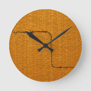 Horloge Ronde Cracked Wall Texture