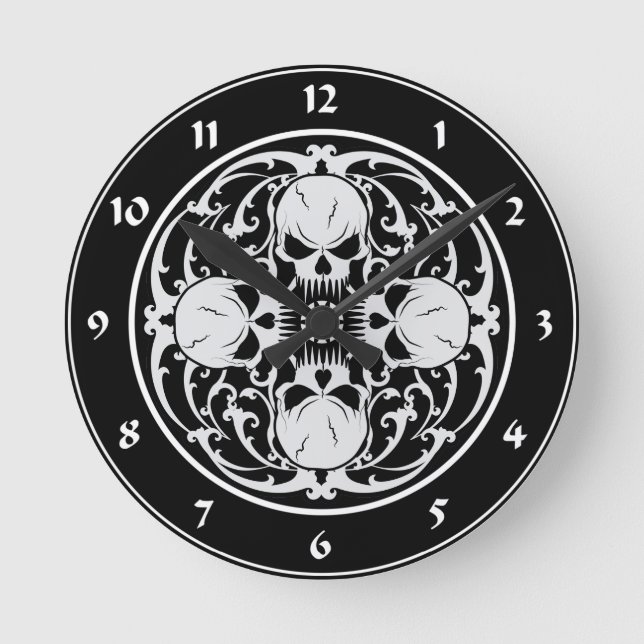 Horloge Ronde Crânes mauvais (Recto)