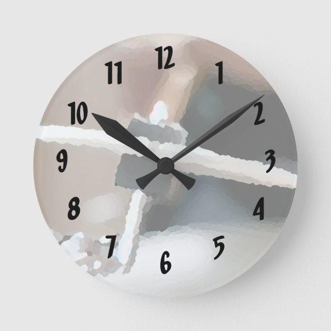 Horloge Ronde Crash cymbal painterly drumet side music design (Recto)