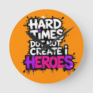 Horloge Ronde Création de héros typographiques à dégradé vibrant