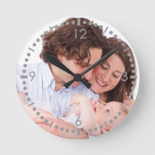 Horloge Ronde Créez votre propre photo de famille